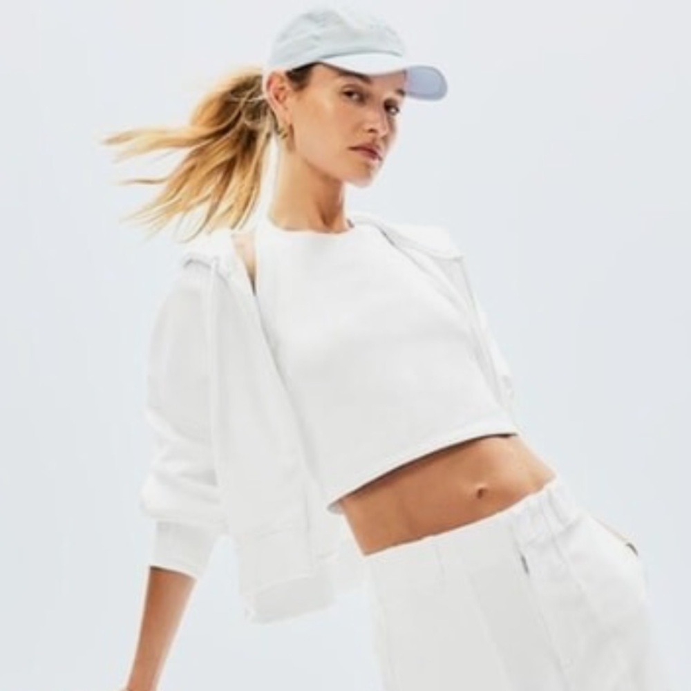 ATHLETA Paradise Halter Linen Top White Tank Top S Small NWT